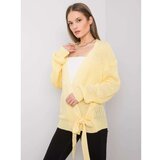 Fashion Hunters RUE PARIS Yellow sweater with a tie Cene