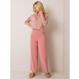 Fashion Hunters RUE PARIS Pink wide women´s pants Cene