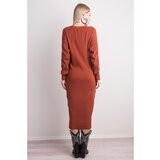 Fashion Hunters BSL Brick red knitted dress Cijene