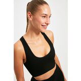 Trendyol Black Seamless Rib Sports Bra Cene