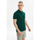 Trendyol Smaragdno zelena muška majica s kratkim rukavima i kratkim rukavima s kratkim rukavima slim fit majica siva | zelena Cene