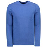 Ombre Odjeća Muška obična dugačka rukava L131 plava | siva Cene