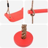  Set vanjskih ljuljački Šareni Čelik i PE - Crvena Swing sjedalo + ljestve + disk klackalica + klackalica | shoptok.hr