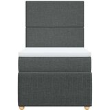 vidaXL Krevet s oprugama i madracem tamnosivi 90 x 190 cm od tkanine | shoptok.hr