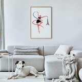  Plakat - Illustration of a Woman with a Ribbon - Artistic Gymnastics 21x30 Zlatni okvir | shoptok.hr