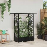 Povišeni krevet s mrežom i krovom Crna 122,5 x 40 x 123 cm PP | shoptok.hr