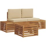  Set vanjskih sofa s jastukom 3 Komad Prirodna i bež | shoptok.hr