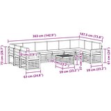  Set vanjskih sofa 11 kom. Prirodna i svijetlo siva | shoptok.hr