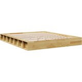 vidaXL posteljni okvir brez vzmetnice 150x200 cm masivni les hrast | Shoptok.si