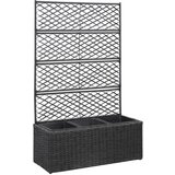 vidaXL Visoka greda z oporno mrežo in 3 lonci 83x30x130 cm črna, (20618685) | Shoptok.si