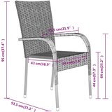 9-dijelni vrtni blagovaonski set smeđe-crni | Eponuda.com