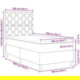 vidaXL krevet s kutijom s madracem krem boje 100x200 cm tkanina | shoptok.hr