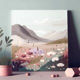  Pejzaž na platnu dolina planina (kolekcija pastel world) | shoptok.hr
