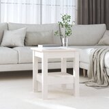 vidaXL Klubska mizica bela 35x35x40 cm trdna borovina Cene