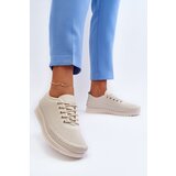 Kesi Women's Leather Sports Shoes Sneakers Beige Lalnai | shoptok.hr