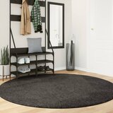 vidaXL Preproga ISTAN visoka vlakna sijoč videz antracitna Ø 200 cm | Shoptok.si