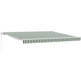  Skrovita tenda Zelena i bijela 400 × 300 cm | shoptok.hr