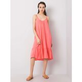 Fashion Hunters OCH BELLA Women's coral dress with a frill | Shoptok.si