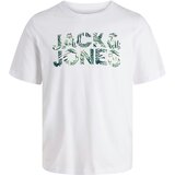 Jack & Jones Majica 'JJEJEFF' zelena / tamno zelena / bijela / prljavo bijela | shoptok.hr