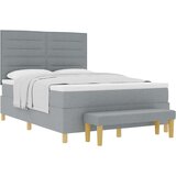  Okvir kreveta s madracem Set od 2 Svijetlosiva Tkanina | shoptok.hr