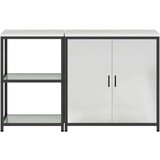 vidaXL Kuhinjski set za pohranu 2 pcs Srebrna 150 x 50 x 92 cm | shoptok.hr