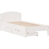 vidaXL Okvir kreveta bez madraca bijeli 75 x 190 cm masivna borovina | shoptok.hr