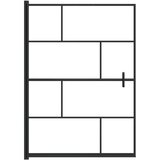 Pregrada za tuš ESG 100 x 140 cm crna | Eponuda.com
