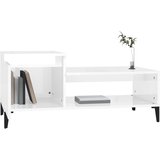  Stolić za kavu sjajni bijeli 100x50x45 cm od konstruiranog drva | shoptok.hr