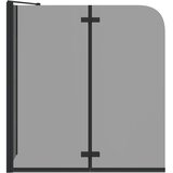  Ograda za tuš Crna 120 x 68 x 130 cm ESG staklo i aluminij | Eponuda.com