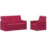  Set sofe 2 pcs Vinska crvena Baršun - boja crnog vina Jednostruka + Dvostruka (140 cm) | shoptok.hr