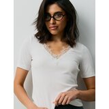 Sinsay Rebrasta bluza s čipkastim obrubom | shoptok.hr