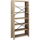  Polica za knjige sa 6 razina 80x30x170 cm masivno drvo bagrema | Eponuda.com
