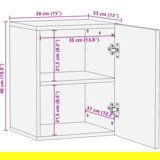 VidaXL Ormarić za umivaonik s policom s pohranom s vratima Smeđa 38 x 33.5 x 48 cm VidaXL Ormarić za umivaonik s policom s pohranom s vratima Smeđa 38 x 33.5 x 48 cm Slike