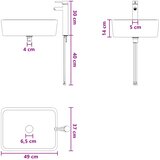  Umivaonik za kupaonicu Mat Crna 49 x 37 x 14 cm Metal | shoptok.hr