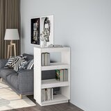 vidaXL Knjižna omara / pregrada bela 60x35x103 cm trdna borovina Cene