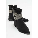LuviShoes UNDO Women's Black Suede Stone Boots Cene