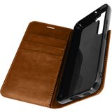 AVIZAR Ovitek denarnica za Samsung Galaxy S22, z ucinkom usnja s stojalom za video - rjav, (20632121) | Shoptok.si