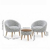 Atelier Del Sofa fotelje i klub stočić lida weave dark blue white | Eponuda.com
