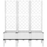  Vrtna sadilica s rešetkom bijela 120 x 40 x 142 cm PP | shoptok.hr
