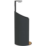 vidaXL Vanjski tuš bež 100x100x241 5cm od poliratana i bagremovog drva | shoptok.hr