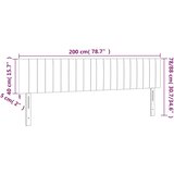  LED uzglavlje krem 200x5x78/88 cm od tkanine | shoptok.hr