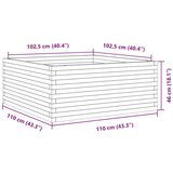  Vrtna sadilica voštano smeđe boje 110x110x46 cm od borovine | shoptok.hr