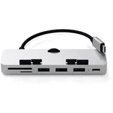 Type-C aluminijasta spojka Pro Hub (3x USB 3.0, MicroSD), srebrna