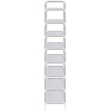  Stalak za cipele s 8 polica od metala i netkane tkanine srebrni | shoptok.hr