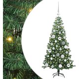 vidaXL Božično drevo med 150 LED z stojalom Zelena 120 cm PVC | Shoptok.si