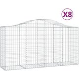  Lučne gabionske košare 8 kom 200x50x100/120cm pocinčano željezo | shoptok.hr