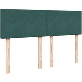 vidaXL Box spring postelja z vzmetnico temno zelen 140x190 cm žamet | Shoptok.si