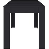  Blagovaonski stol crni 140 x 74,5 x 76 cm od iverice | shoptok.hr