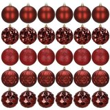  Set Božićnih kuglica u nijansama crvene, 8 cm - 30 komada | shoptok.hr