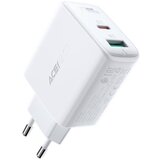 Acefast Stenski polnilec A5 PD32W, USB + USB-C (bel), (20633397) | Shoptok.si